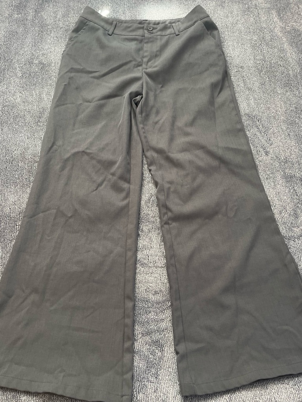 SHEIN Olive Green Wide Leg Trousers